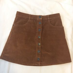 Brandy Melville brown corduroy skirt